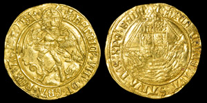 English Tudor Coins - Henry VIII - Gold Angel