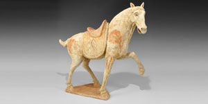 Chinese Ceramic Prancing Horse Figurine