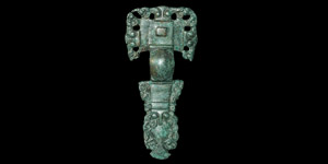 Bronze Florid Cruciform Brooch with Thor and Birds