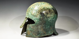 Greek Bronze Corinthian Helmet