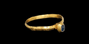 Gold Love conquers all: I am here in place of a lover Posy Ring