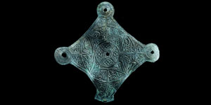 Anglo-Saxon Bronze Cruciform Casket Appliqué