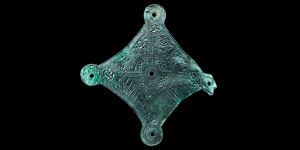 Anglo-Saxon Bronze Cruciform Casket Appliqué