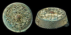 Viking Gilt-Bronze Box Brooch with Entwined Animals
