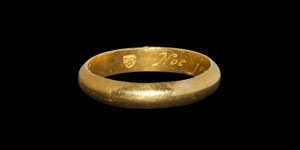 Gold Noe joy in life like a good wife Posy Ring