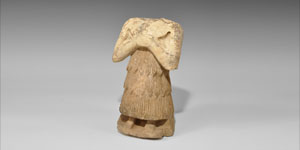 Western Asiatic Sumerian Gypsum Statue of a Male Worshipper