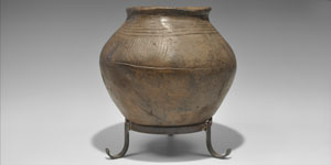 Anglo-Saxon Funerary Urn with Bead Contents