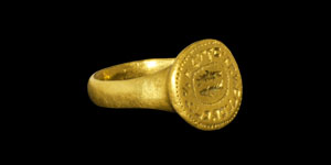 Gold Jewish Signet Ring of Mordechai Abraham