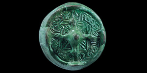 Viking Bronze Box Brooch with Interlaced Panels