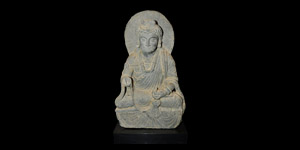 Schist Meditating Bodhisattva Statue