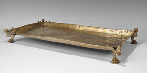 Eastern Hellenistic Silver-Gilt Footed Tray