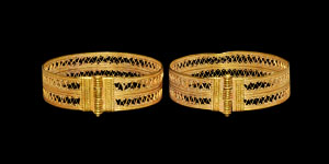 Gold Openwork Bracelet Pair