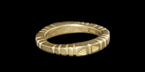 Viking Gold Stamped Bezel Ring