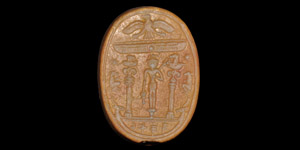 Phoenician Yellow Jasper Seal with Inscription