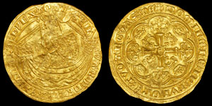 Edward III - London - Gold Treaty Series Half Noble