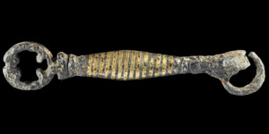 Viking Bronze Decorated Key