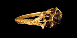 Gold and Ruby Renaissance Ring