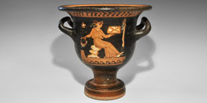 Greek Ceramic Figural Bell Krater