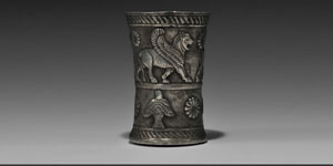 Western Asiatic Achaemenid Beaker with Winged Lions
