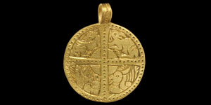 Gold Pendant with Animals