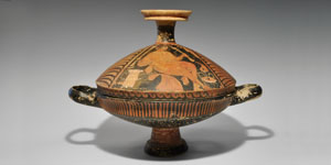 Greek Apulian Red Figure Ware Lekanis