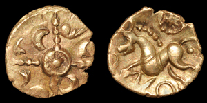 Celtic Iron Age Coins - Corieltauvi - Torksey Gold Quarter Stater
