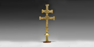 Medieval Gilt Altar Patriarchal Cross