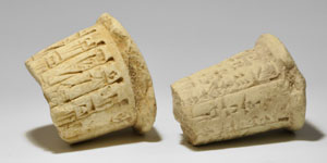 Near Eastern Cuneiform Temple Foundation Cone Group