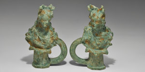 Roman Pair of Figural Chariot Fittings