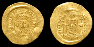 Maurice Tiberius - Gold Solidus