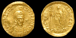 Anastasius I - Gold Solidus