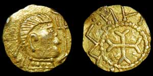 Anglo-Saxon Crondall Series - Witmen Derived - Gold Shilling (Thrymsa)
