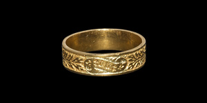 Medieval Gold All My Heart Posy Ring