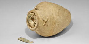 Far Eastern Hoard of Cash Coins in Vase