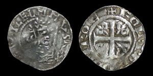 World Coins - Scotland - William the Lion - Roxburgh / Folpold - Early Issue Cross and Lis Penny