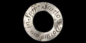 Medieval Silver de Vere Family Vervel Ring