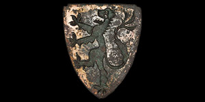 Medieval Large Gilt Welsh Prince Gruffydd ap Gwenwynwyn Heraldic Horse Harness Mount