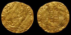 English Tudor Coins - Philip and Mary - Gold Angel