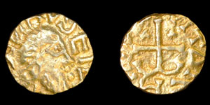 Anglo-Saxon Merovingian - Paris (?) - Gold Tremissis