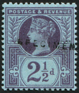 2 1/2d SG 201s OVPT. SPECIMEN TYPE 12