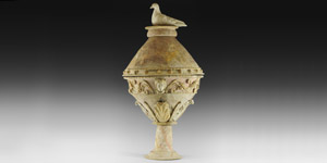 Hellenistic Centuripe Wedding Urn with Painted Figural Scene