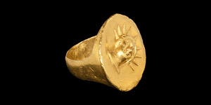 Greek Gold Ring with Helios