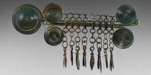 Bronze Age Massive Brooch with Pendants