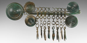 Bronze Age Massive Brooch with Pendants