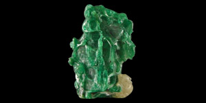 Chinese 353.71 Carat Emerald Carved Change Figure