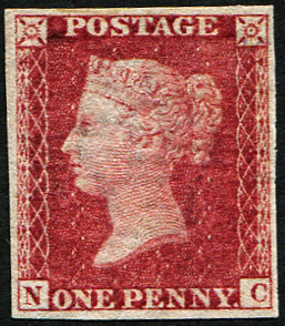 1865 ROYAL REPRINT 1d (Pl.66 NC)
