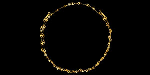 Roman Gold Chain and Bead Necklace