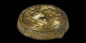 Pre-Viking Gilt Salins Style III Box Brooch