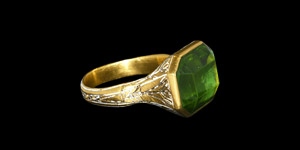 Post Medieval Gold Ring with Exceptional Peridot