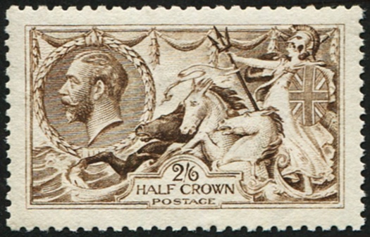 2/6d SG 407 GREY-BROWN U/M
